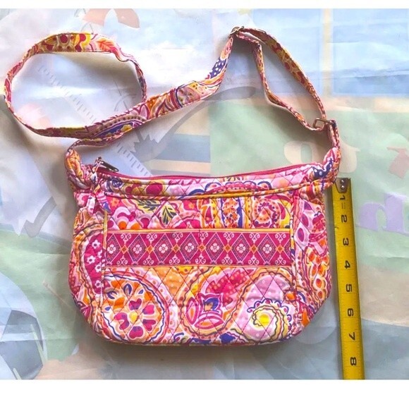 Jordan Accessories NYC Bag Paisley Quilted  Zip Shoulder Strap Colorful Fabric - Picture 7 of 8